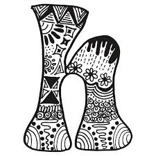 Hipster Letter H Zentangle Essential T Shirt By Alexavec Metal Art Prints Doodle Art Designs Mandala Design Art