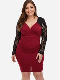 Plus Size Burgundy Lace Detail Mini Dress Yoins Plus Size Outfits Plus Size Fashion Plus Size Dresses Plus Size Blouses F Mini Dress Dresses Plus Size Outfits