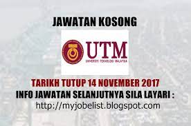 Jawatan kosong terkini & temuduga terbuka 2021 #jawatankosong #kerjakosong #vacancy #temuduga #career #job #jawatan #interview #recruitment #resume #carikerja | twuko. Jawatan Kosong Di Universiti Teknologi Malaysia Utm 14 November 2017 Jawatan Kosong Terkini Di Unive Malaysia Convenience Store Products Convenience Store