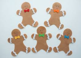 These are sure to please and will make you smile with every cookie you eat Five Little Gingerbread Men Felt Story Felt Stories Etsy