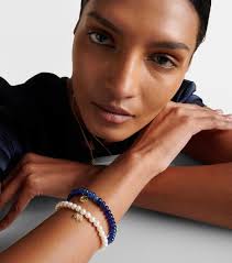 Sydney Evan Tiny Elephant Coin beaded 14kt gold bracelet with diamonds and  sapphires Sydney Evan