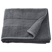 FREDRIKSJÖN Bath towel, dark gray, 28x55