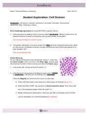 Gizmo cell division answer key pdf. C Based On These Two Observations Would You Say That A Cell Spends Most Of Its Course Hero
