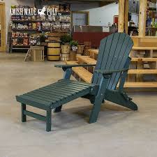 Folding Adirondack With Pullout Ottoman Amish Made Poly Adirondack Chair And Ottoman Ottoman