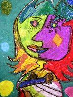 Oil Pastel Picasso Faces Art Lesson Deep Space Sparkle Oil Pastel Art Picasso Art Oil Pastel