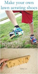 You just need a couple of pretty thick boards and some nails as well as something to secure your aerators to your shoes. 7 Diy Aerators That Will Make Your Lawn Lush And Beautiful Diy Crafts