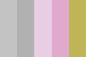 A stark black and white painting lends an edgy contrast. Pink Gold And Grey Color Palette
