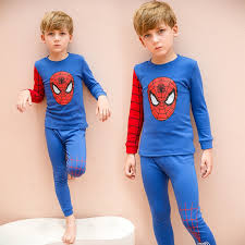 Boys Long Johns Top Bottom Cotton Boys Thermal Underwear Set Children S Autumn And Winter Pajamas Homewear Baby Cott Shopee Brasil
