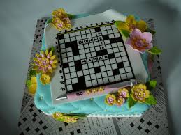 Puzzle Crossword And Flowers Cakecentral Com