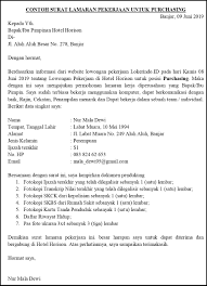 1 contoh surat lamaran pekerjaan yang baik dan benar. Contoh Surat Lamaran Pekerjaan Untuk Perhotelan Bagian Administratif Tanpakoma