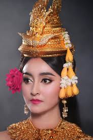 beautiful khmer classical dancer wishing dance khmer art