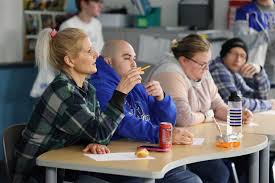 🦈💙 @cchscavs Engineering students pitched their “choremaster” products to  a group of sharks during their Shark Tank-inspired presentations