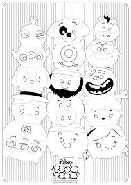 Disney tsum tsum hamm coloring pages. Disney Tsum Tsum Stack Coloring Pages