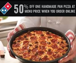 50 Off 1 Domino S Handmade Pan Pizza Online Order Pan Pizza Domino S Pizza Pizza