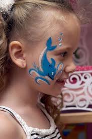 Kinderschminken Vorlage Delfin Kinder Schminken Kinderschminken Bemalte Gesichter