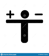 Man Weighing Positives And Negatives Symbol On White Stock Vector Illustration Of Plus Positive 160099644 Symbols Positive And Negative Vector Illustration