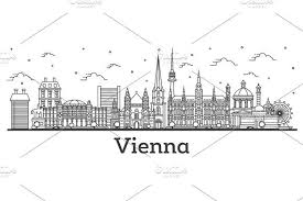 Outline Vienna Austria City Skyline City Skyline Silhouette City Skyline Vienna