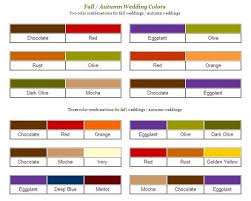 november wedding color schemes is a color chart that will