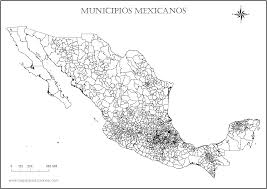 Con nombres, blanco y negro. Mapas De Mexico Para Colorear