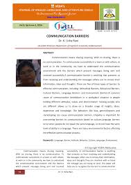 Pdf Communication Barriers