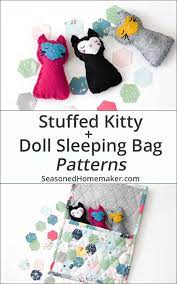 Easy Doll Sleeping Bag A Tiny Kitten Tutorial Sewing Stuffed Animals Doll Sleeping Bag Doll Sleeping Bag Pattern