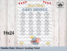 Dumbo Baby Shower Seating Chart Baby Shower Seating Chart Pdf Digital