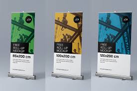 Free Roll Up Mockup Mockups Design Free Premium Mockups Mockup Design Graphic Design Mockup Mockup Free Psd