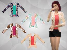 Here you can find all floral related ccs with download links, handpicked by spring4sims. As Sims Floral Blazer Set