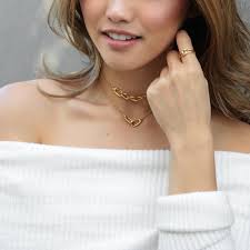 Links Choker Necklace And Ring In Gold Vermeil By Mejuri X Jenn Im Everyday Fine Jewelry Brighton Jewelry Gold Jewelry Gold Jewelry For Sale I am disappointed because as mejuri scaled up their business, they cheaped out on the quality of the vermeil.