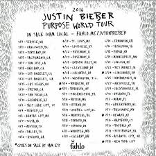 1 Justin Bieber Purpose Tour Ticket For March 21 2015 At