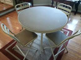 Vintage 1960 39 S Durham Vinyl And Metal Round Card Table With Four Chairs Pick Up Only Card Table And Chairs Table Best Master Furniture