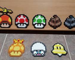 Wintergear Mario Super Mario Super Mario Perler Super Etsy Perler Crafts Perler Bead Templates Perler Bead Mario
