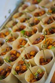 Mildly spicy, serve hot with sweet and sour sauces, like tamarind sauce (found in the cilantro and yogurt give these samosas the indian flavor. Photo Galleries Catering Venues And Services Indian Wedding Food Wedding Food Catering Appetizer Recipes