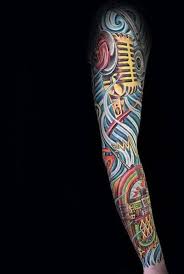 If you're looking for a single leg piece design or badass themes for a full leg sleeve, here are the best leg tattoos for men. 60 Music Sleeve Tattoos For Men Lyrical Ink Design Ideas