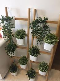 Ikea Plant Stand And Artificial Plant Pots Gardening Pots Planters On Carousell It can hold three planters and you can make it using the ikea ps plant stand, three wood plates, some glue if you have a specific type of plant pot that you want to use, the stands can be made to fit them exactly.