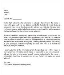 Perfunctory endorsement letter comes into play. Sample Letter Of Recommendation For Scholarship 15 Examples I Letter Of Recommendation For Scholarship Letter Of Recommendation Reference Letter For Student