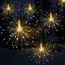 Led Starburst Fairy Lights Remote Control Hanging Copper Starburst Led Lights Wedding Home Decor Remote Firework Christmas Firework Light Copper Wire Fairy Lights Led Lights Wedding Starburst Light