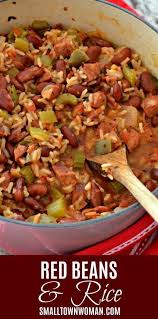 Red Beans And Rice Recipe Cajun Cuisine Recipes Red Bean And Rice Recipe
