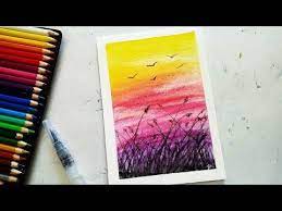 Here is a list of 31 easy watercolor art ideas for beginner artists. Watercolor Pencil Landscape Tutorial Youtube In 2021 Watercolor Pencil Art Watercolor Pencils Watercolor Paintings Tutorials
