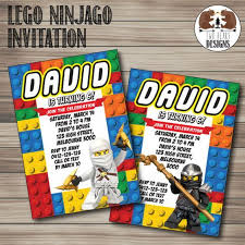 Lego Ninjago Invitation Choose Your Favourite By Twobearsdesigns Ninjago Invitations Lego Party Lego Ninjago