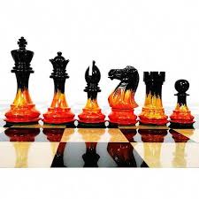 This Set Is Handcrafted With The Finest Quality Of Boxwood The Pieces Have Been Hand Painted To Give Them A Contemporary Look Chess Board Chess Chess Pieces