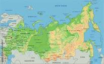 Photo & Art Print High detailed Russia physical map with labeling.
