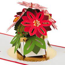 Card ideas what to write in a lunar new year card lunar new year is the most important celebration of the year for those who follow the lunar calendar. Merry Christmas Poinsettia 3d Pop Up Hallmark Christmas Card Hooked On Hallmark Ornaments
