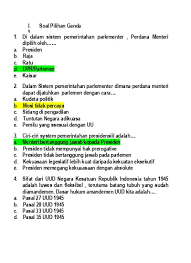 Contoh soal › soal dan kunci jawaban › soal ipa › soal uas. Soal Pilihan Ganda Adiwiyata