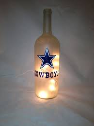 Hand Painted Dallas Cowboys Recycled Wine Bottle With Lights Etsy Dallas Cowboys Cowboys Dallas Cowboys Baby