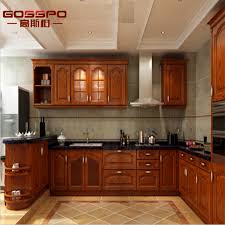 china american villa teak wood kitchen