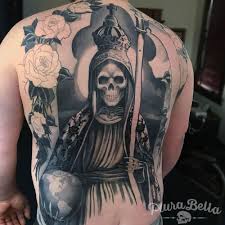 Kore Flatmo Grey Tattoo Santa Muerte Black And Grey Tattoos