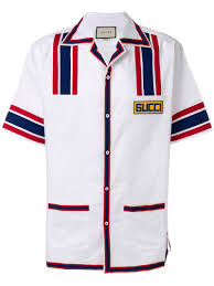 Gucci guilty pour homme by gucci edt spray 3 oz. Chemise A Bordures Rayees Coton Gucci Pour Homme En Coloris Blanc Lyst