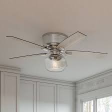If you are looking for a quality black fan that will move lots of air and run dead quiet, here is a link to: Hunter Fan 52 Bennett 5 Blade Flush Mount Ceiling Fan With Remote Control And Light Kit Included Reviews Wayfair