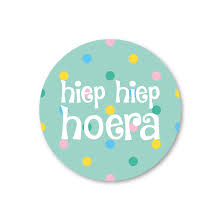 Hiep Hiep Hoera 5 Ronde Stickers Kopen